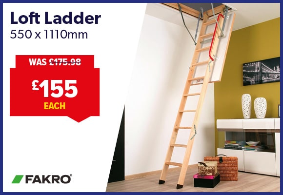 Fakro 3 Section Wooden Loft Ladder