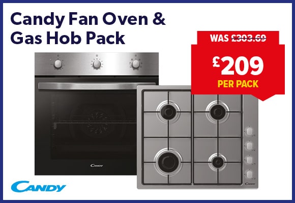 Candy Single Fan Oven & Gas Hob Pack