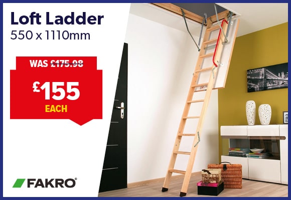 Fakro 3 Section Wooden Loft Ladder