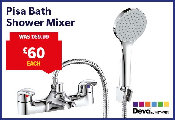 Deva Pisa Bath Shower Mixer Tap with Kit