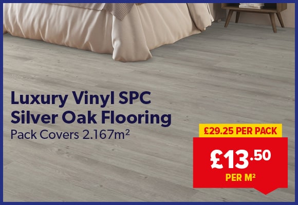 Luxury Rigid Click Silver Oak SPC Vinyl Flooring